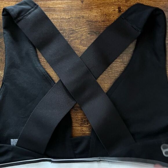 GAP Black Sports Bra with Red and White Stripes - Picture 6 of 8